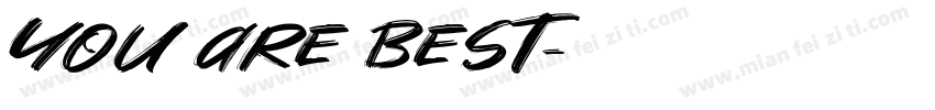 You are best字体转换